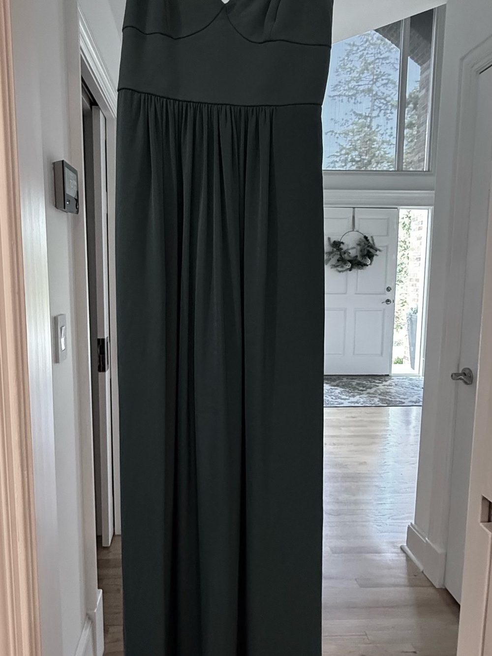 BCBGMaxAzria Blue Maxi Skirt with Gathered Waist